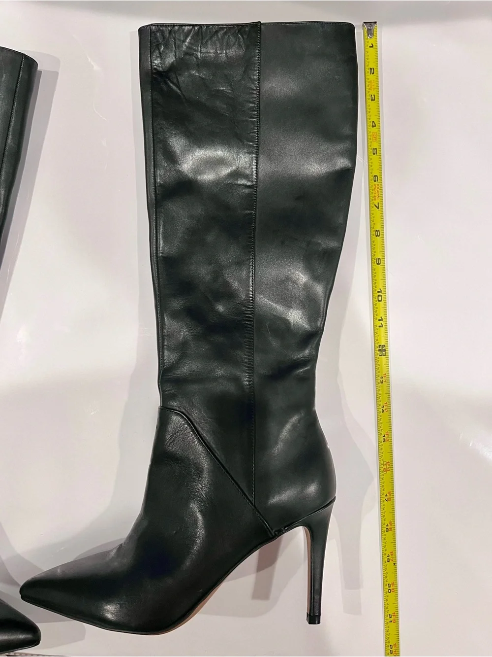 Franco Sarto Black Over-the-Knee Pointed Toe Stiletto Boots